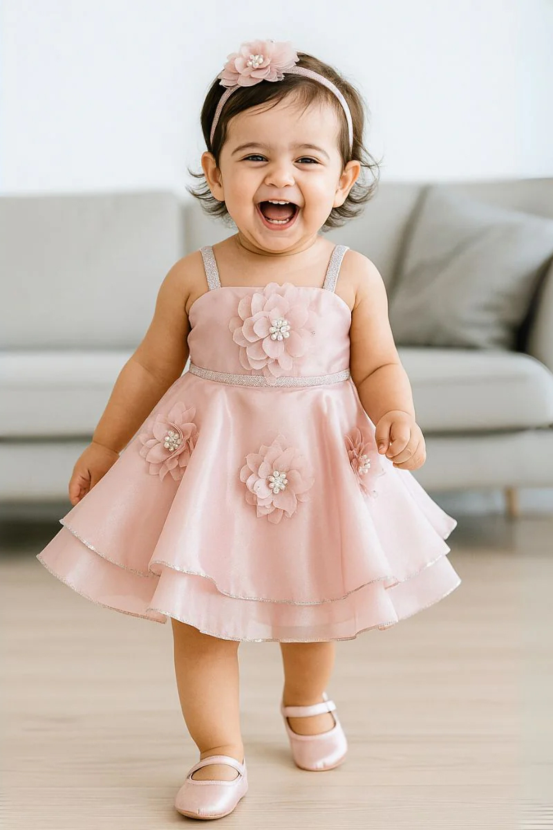 Floral Party Wear Frock for Girls