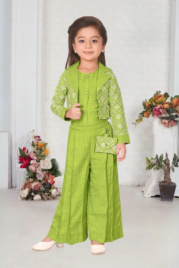 Palazzo Western Set with Embroidered Jacket